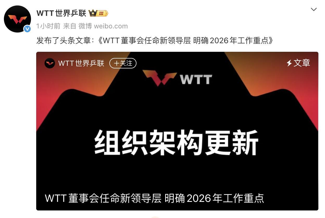 海洋之神590线路检测中心-刘国梁卸任WTT董事会主席， 国际乒联主席佩特拉·索林接任